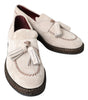 Dolce & Gabbana Ivory Suede Leather Men Espadrille Shoes