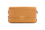 Burberry Grace Petit sac à main à rabat en cuir lisse muscade