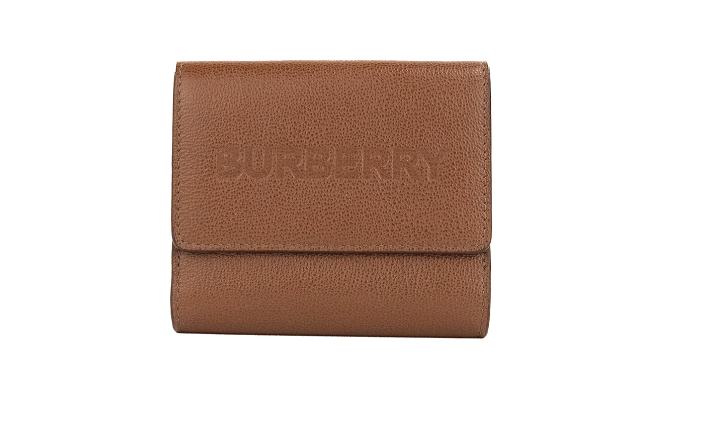 Portefeuille à pression Burberry Luna en cuir grainé tanné avec petite pochette à monnaie