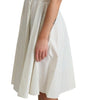 Dolce & Gabbana White Polka Dotted Cotton A-Line Dress