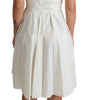 Dolce & Gabbana White Polka Dotted Cotton A-Line Dress