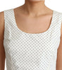 Dolce & Gabbana White Polka Dotted Cotton A-Line Dress