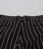 Dolce & Gabbana Black Beige Striped Cotton Stretch Pants