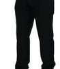 Dolce & Gabbana Black Dress Wool Silk Trouser Pants
