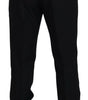 Dolce & Gabbana Black Dress Wool Silk Trouser Pants