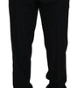Dolce & Gabbana Black Dress Wool Silk Trouser Pants