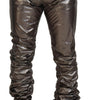 Dolce & Gabbana Silver Metallic Nylon Stretch Pants