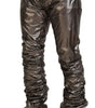 Dolce & Gabbana Silver Metallic Nylon Stretch Pants