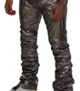 Dolce & Gabbana Silver Metallic Nylon Stretch Pants