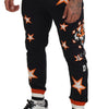 Dolce & Gabbana Black Orange Star Trousers Sport Pants