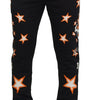 Dolce & Gabbana Black Orange Star Trousers Sport Pants