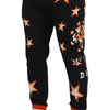 Dolce & Gabbana Black Orange Star Trousers Sport Pants