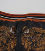 Dolce & Gabbana Gray Silk Baroque Crown Trousers Sport Pants