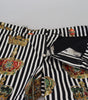 Dolce & Gabbana White Cotton Stretch Crown Trouser Pants