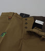 Dolce & Gabbana Beige Cotton Stretch Floral Chinos Pants