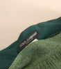 Dolce & Gabbana Metallic Green High Waist A-line Pleated Skirt