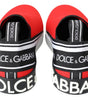 Dolce & Gabbana Red White Flat Sneakers Loafers Shoes