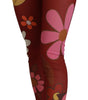 Dolce &amp; Gabbana Floral Red High Waist Leggings