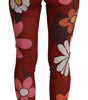 Dolce &amp; Gabbana Floral Red High Waist Leggings