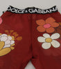 Dolce &amp; Gabbana Floral Red High Waist Leggings