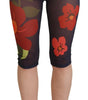 Dolce &amp; Gabbana Elegant Floral Print High Waist Leggings