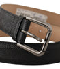 Dolce & Gabbana Black Calf Leather Brown Backend Belt