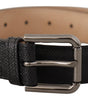 Dolce & Gabbana Black Calf Leather Brown Backend Belt