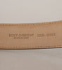 Dolce & Gabbana Black Calf Leather Brown Backend Metal Buckle Belt