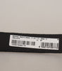 Dolce & Gabbana Black Velvet Classic Logo Engraved Metal Belt