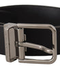 Dolce & Gabbana Black Casual Calf Leather Logo Metal Buckle Belt