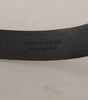Dolce & Gabbana Black Calf Leather Classic Logo Metal Buckle Belt