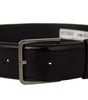 Dolce & Gabbana Black Patent Leather Logo Engraved Buckle Belt