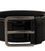Dolce & Gabbana Black Patent Leather Logo Engraved Buckle Belt