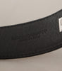 Dolce & Gabbana Black Patent Leather Logo Engraved Buckle Belt