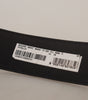 Dolce & Gabbana Black Patent Leather Logo Engraved Buckle Belt