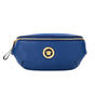 Versace Small Navy Calf Leather Medusa Pendant Fanny Waist Pack Belt Bag