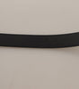 Dolce & Gabbana Black Calf Canvas Silver Tone Logo Metal Belt