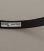 Dolce & Gabbana Black Velvet Leather Gold Tone Metal Buckle Belt