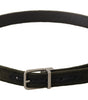 Dolce & Gabbana Green Velvet Silver Tone Metal Buckle Belt