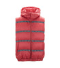 Élégant gilet rouge avec logo Versace et capuche amovible