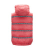 Élégant gilet rouge avec logo Versace et capuche amovible