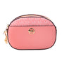 Michael Kors Jet Set Glam Tea Rose Leather Oval Crossbody Handbag Purse
