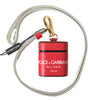 Étui élégant en cuir rouge pour Airpods Dolce &amp; Gabbana