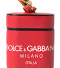 Étui élégant pour Airpods en cuir de veau rouge Dolce & Gabbana