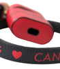 Dolce & Gabbana Red Black Calf Leather Logo Print Strap Airpods Case