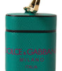 Étui élégant en cuir Dolce &amp; Gabbana pour Airpods, vert et marron