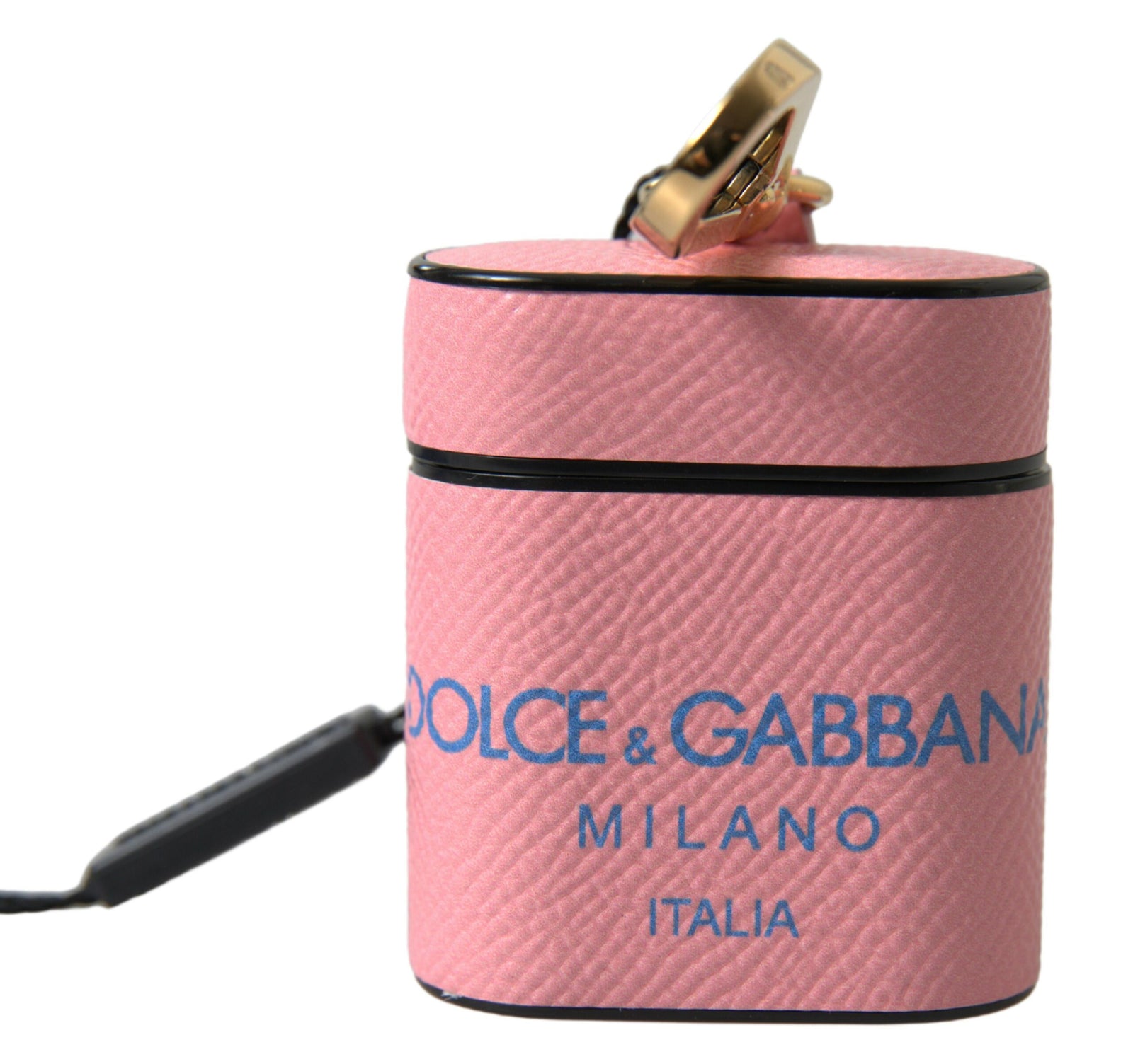 Étui pour Airpods Dolce & Gabbana Chic en cuir de veau rose