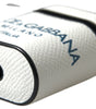 Dolce & Gabbana White Blue Calf Leather Logo Print Strap Airpods Case