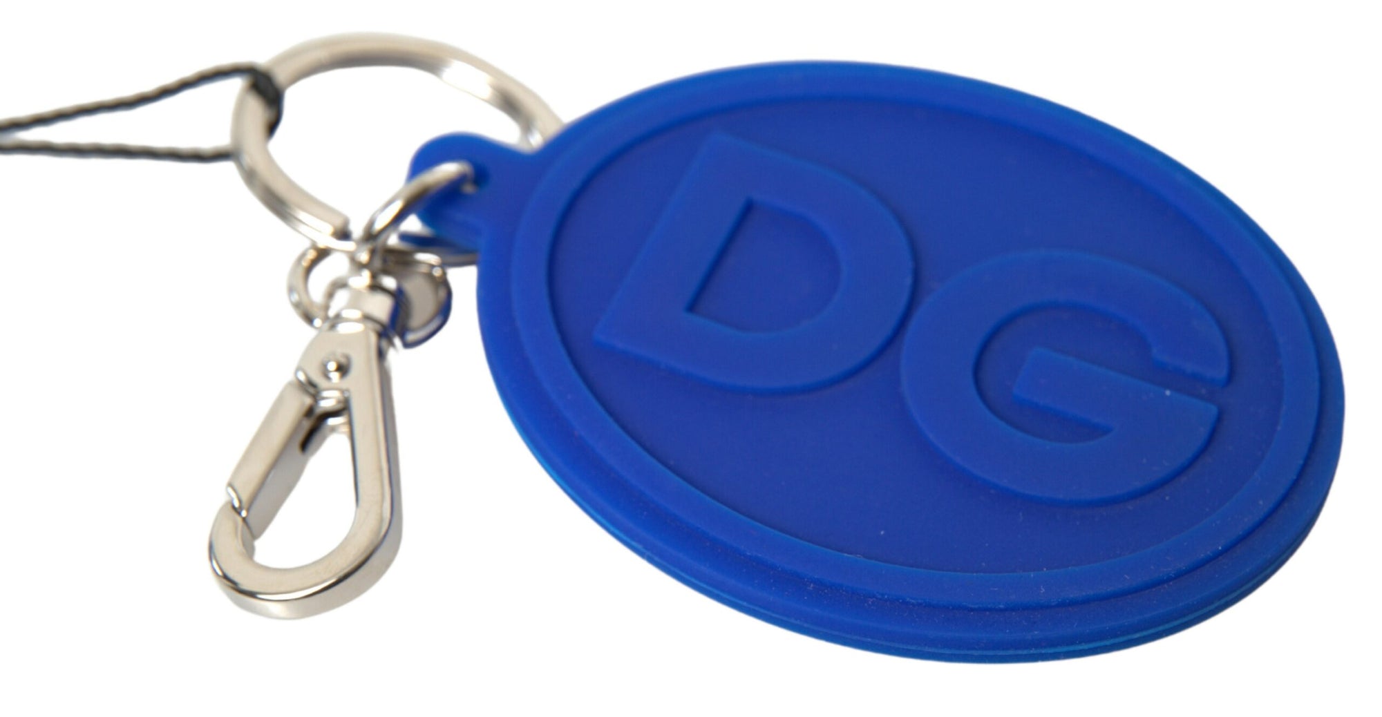 Porte-clés Dolce & Gabbana Chic en laiton et caoutchouc avec logo