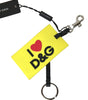 Porte-clés jaune chic Dolce & Gabbana avec logo